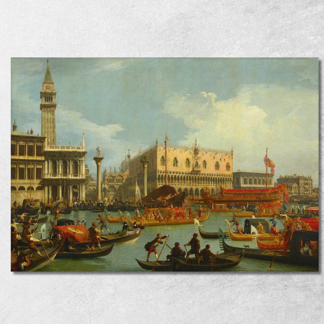Il Ritorno Di Bucentauro Al Molo Presso Il Palazzo Ducale Canaletto cnl20 quadro stampato su tela Il Ritorno Di Bucentauro Al Molo Presso Il Palazzo Ducale Canaletto cnl20 quadro stampato su tela