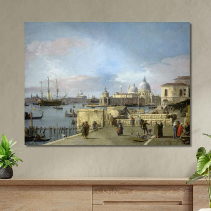 Ingresso Al Canal Grande Dal Molo Canaletto cnl26 quadro stampato su tela