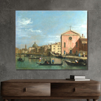 Il Canal Grande Di Fronte A Santa Croce Canaletto cnl28 quadro stampato su tela