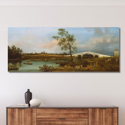Vecchio Ponte Di Walton Canaletto cnl34 quadro stampato su tela