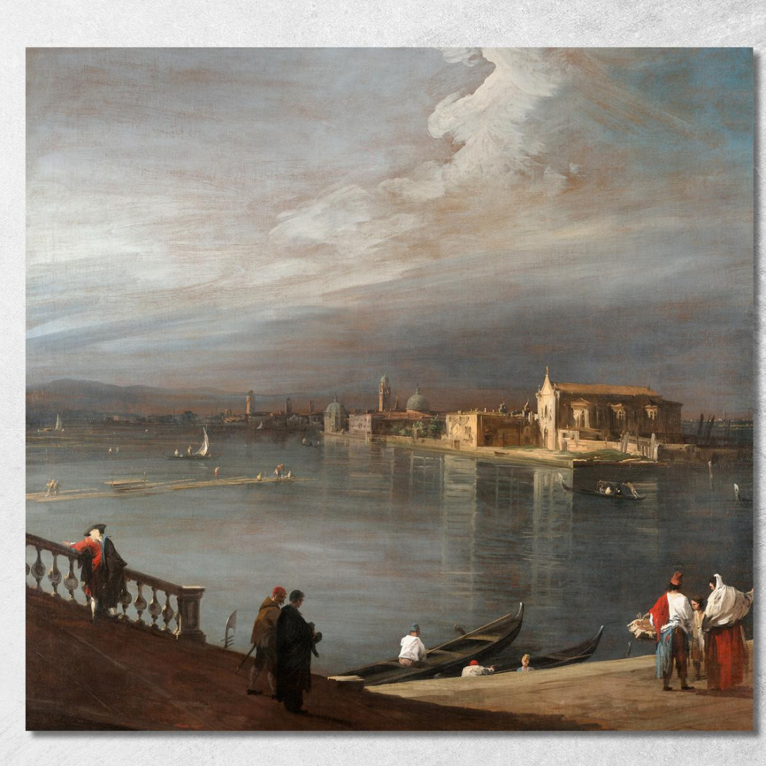 San Cristoforo San Michele And Murano From The Fondamenta Nuove Venice Canaletto cnl39 quadro stampato su tela San Cristoforo San Michele And Murano From The Fondamenta Nuove Venice Canaletto cnl39 quadro stampato su tela
