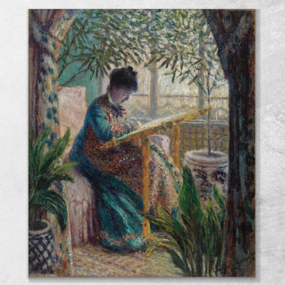 Madame Monet Ricama Camille All'Artigianato Claude Monet mnt278 quadro stampato su tela