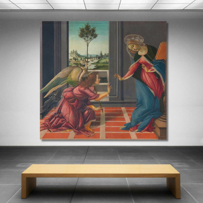 Annunciazione Sandro Botticelli sbt12 quadro stampato su tela