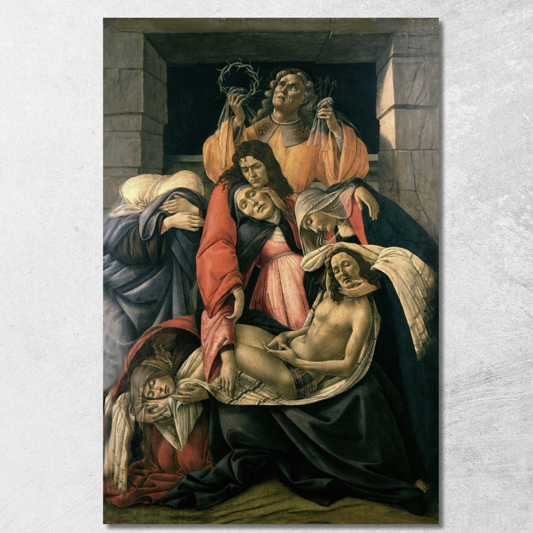 Compianto Sul Cristo Morto. Sandro Botticelli sbt15 quadro stampato su tela Compianto Sul Cristo Morto. Sandro Botticelli sbt15 quadro stampato su tela