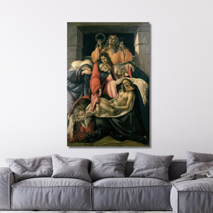 Compianto Sul Cristo Morto. Sandro Botticelli sbt15 quadro stampato su tela