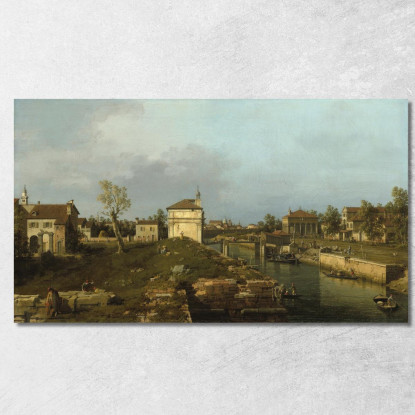 The Porta Portello Padua Canaletto cnl53 quadro stampato su tela