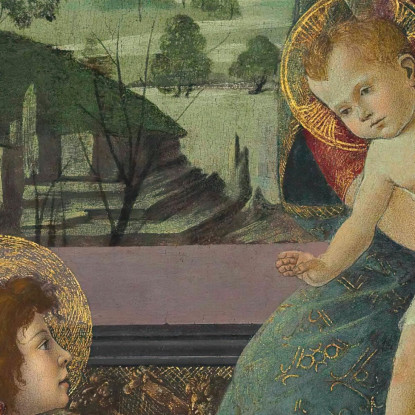 Madonna Col Bambino E San Giovanni Battista Sandro Botticelli sbt20 quadro stampato su tela