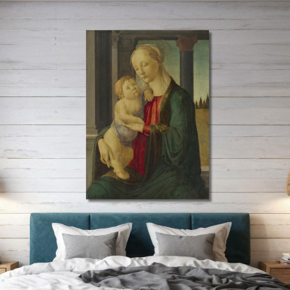 Madonna Col Bambino Sandro Botticelli sbt21 quadro stampato su tela