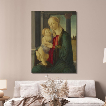 Madonna Col Bambino Sandro Botticelli sbt21 quadro stampato su tela