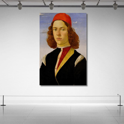 Ritratto Di Un Giovane Uomo Sandro Botticelli sbt27 quadro stampato su tela