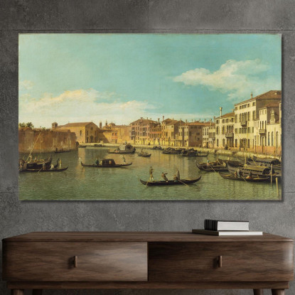 Venice The Canale Di Santa Chiara Canaletto cnl61 quadro stampato su tela