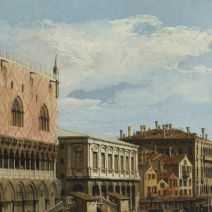 Venice The Riva Degli Schiavoni Canaletto cnl69 quadro stampato su tela