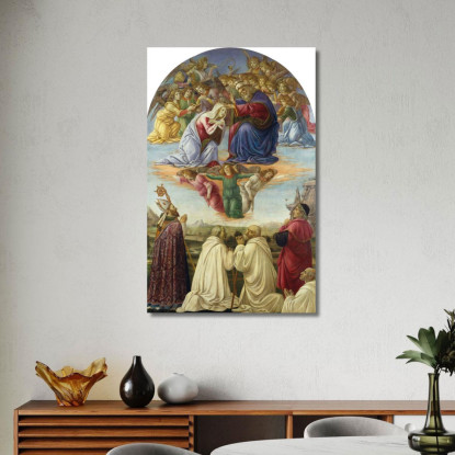 L'Incoronazione Della Vergine Sandro Botticelli sbt37 quadro stampato su tela