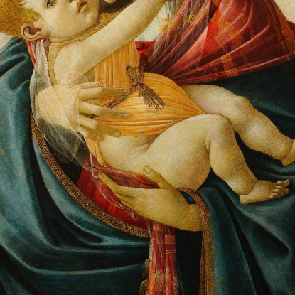 Vergine Col Bambino E San Giovanni Battista Sandro Botticelli sbt45 quadro stampato su tela