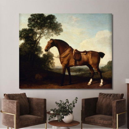 Un Cacciatore Della Baia Sellato George Stubbs gst5 quadro stampato su tela