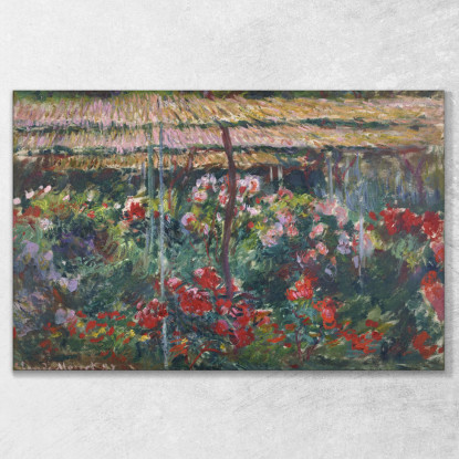 Giardino Delle Peonie Claude Monet mnt289 quadro stampato su tela