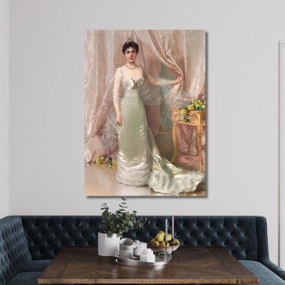 Portrait Der Prinzessin Evelyne Colonna Di Stigliano Vittorio Matteo Corcos vmc22 quadro stampato su tela