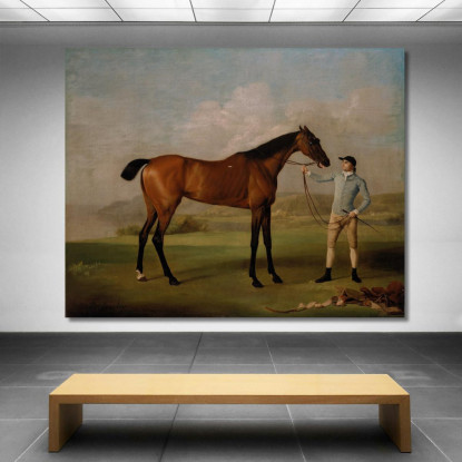 Molly Gambelunghe Con Il Suo Fantino George Stubbs gst29 quadro stampato su tela