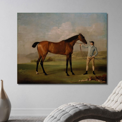 Molly Gambelunghe Con Il Suo Fantino George Stubbs gst29 quadro stampato su tela