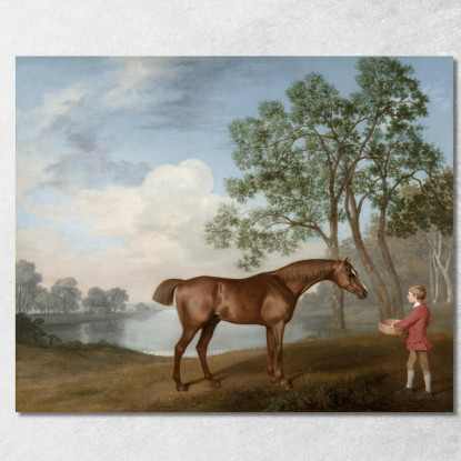 Zucca Con Stalliere 1774 George Stubbs gst34 quadro stampato su tela