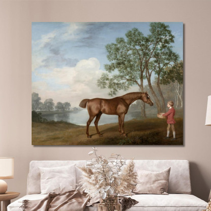 Zucca Con Stalliere 1774 George Stubbs gst34 quadro stampato su tela