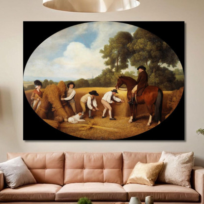 Mietitori George Stubbs gst35 quadro stampato su tela