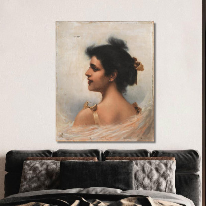 Ritratto Di Giovane Signora Vittorio Matteo Corcos vmc32 quadro stampato su tela