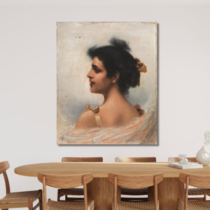 Ritratto Di Giovane Signora Vittorio Matteo Corcos vmc32 quadro stampato su tela