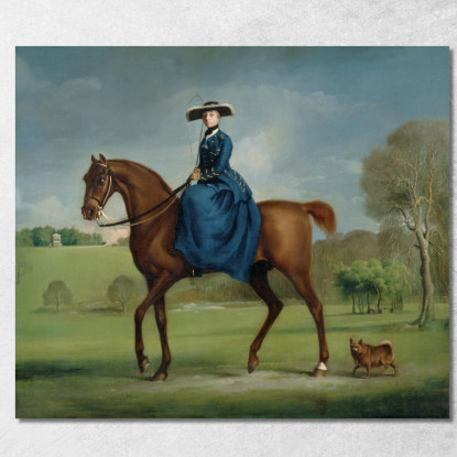 La Contessa Di Coningsby Nel Costume Di Charlton Hunt 1760 George Stubbs gst39 quadro stampato su tela