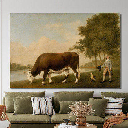 Il Bue Del Lincolnshire George Stubbs gst41 quadro stampato su tela