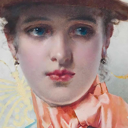 Un Elegante Vittorio Matteo Corcos vmc37 quadro stampato su tela