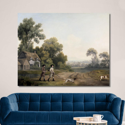 Due Gentiluomini Che Vanno A Caccia 1768 George Stubbs gst47 quadro stampato su tela