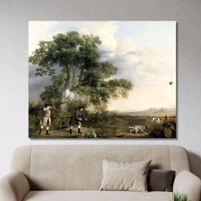 Due Signori Che Sparano George Stubbs gst50 quadro stampato su tela