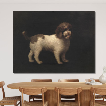 Spaniel D'Acqua George Stubbs gst54 quadro stampato su tela