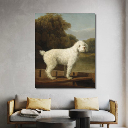 Barboncino Bianco In Un Barchino George Stubbs gst56 quadro stampato su tela
