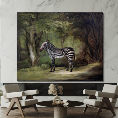 Zebra 1763 George Stubbs gst57 quadro stampato su tela