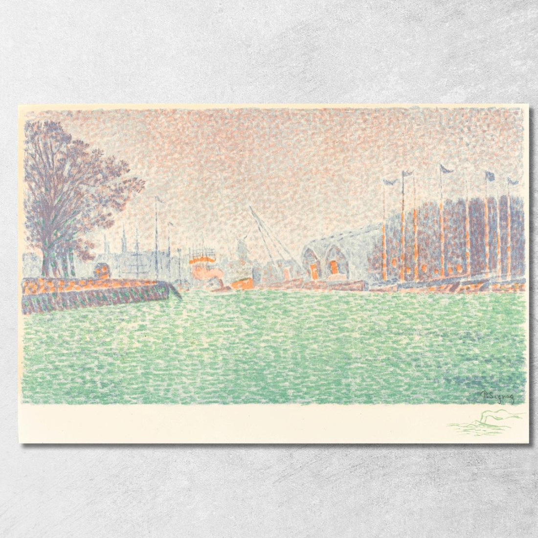 A Flushing A Flessinga Paul Signac psn6 quadro stampato su tela