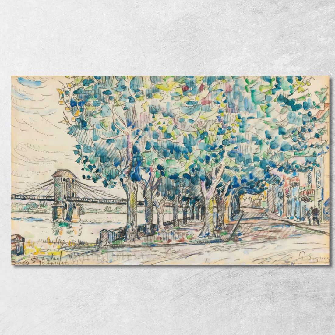 Bourg-Saint-Andéol Paul Signac psn18 quadro stampato su tela