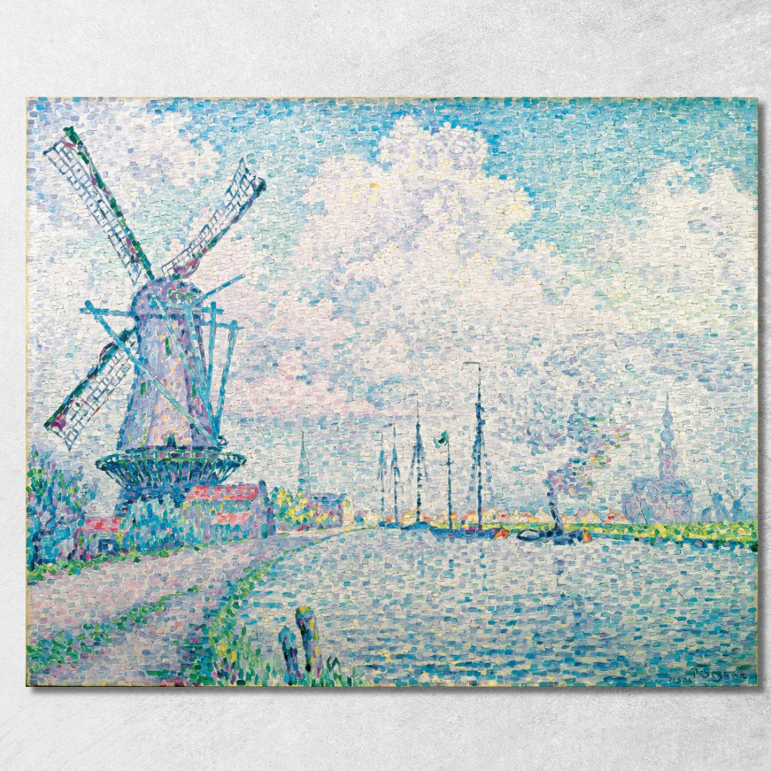 Canale Di Overschie Paul Signac psn19 quadro stampato su tela