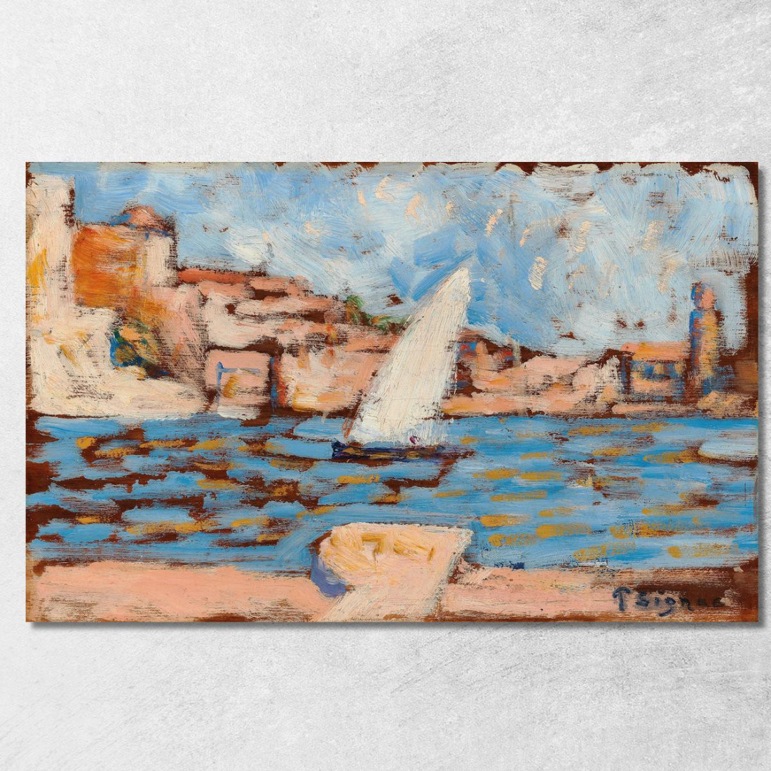Collioure. La Tartana Paul Signac psn23 quadro stampato su tela Collioure. La Tartana Paul Signac psn23 quadro stampato su tela