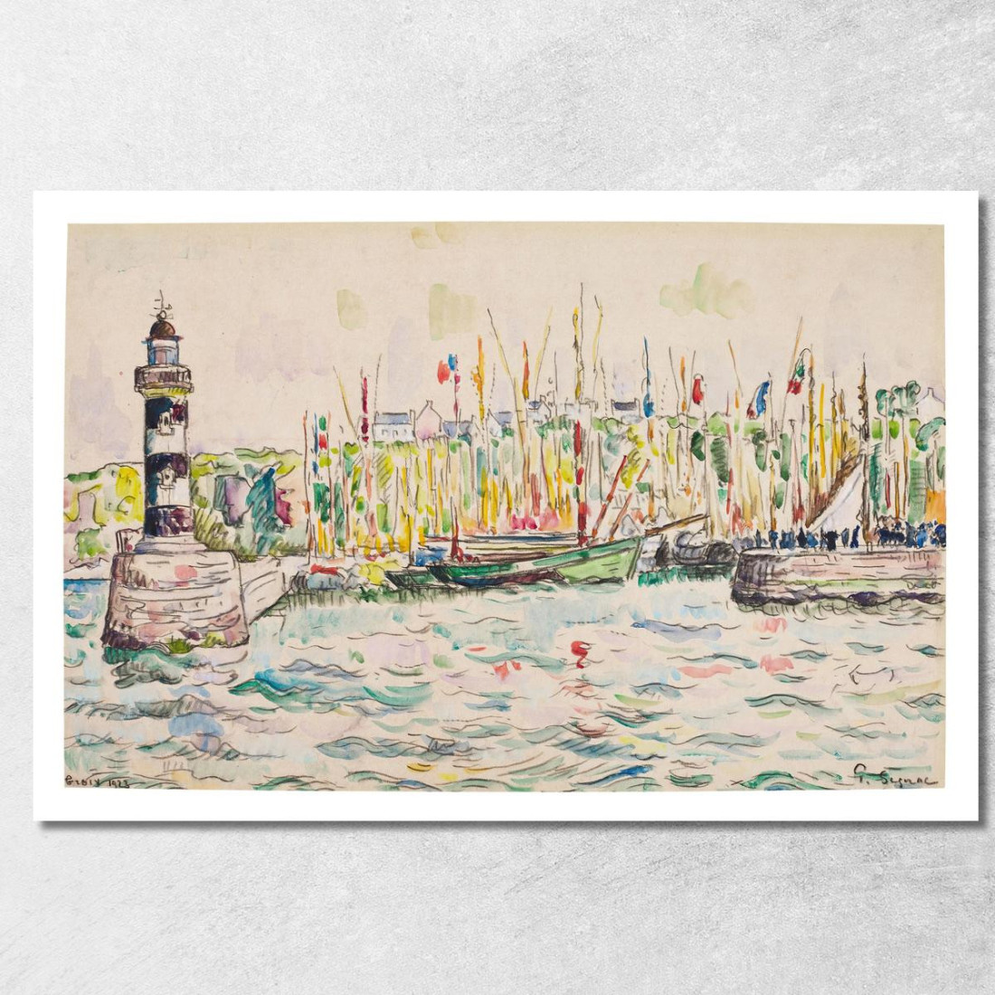 Groix Il Faro Paul Signac psn35 quadro stampato su tela Groix Il Faro Paul Signac psn35 quadro stampato su tela