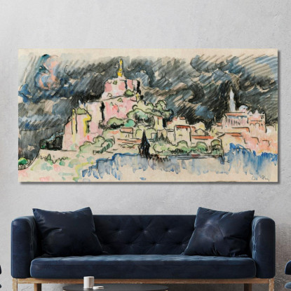 Cielo Tempestoso Di Le Puy-En-Velay Paul Signac psn51 quadro stampato su tela