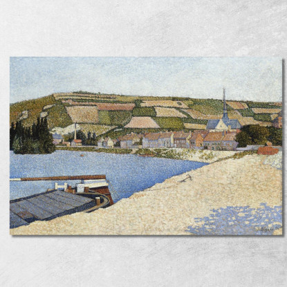 Les Andelys Cote D'Aval Paul Signac psn55 quadro stampato su tela