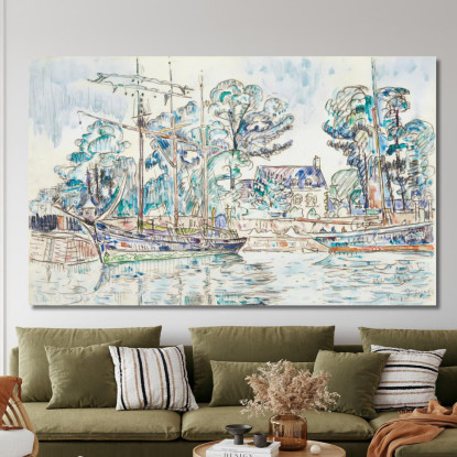 Paimpol Le Fanny Crossfield Paul Signac psn68 quadro stampato su tela