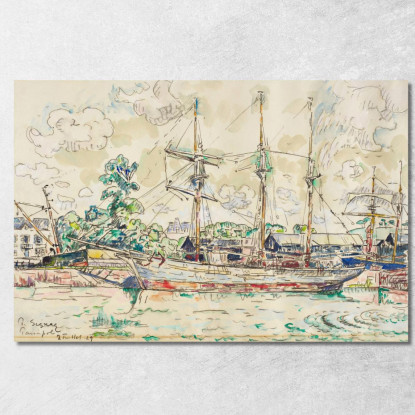 Paimpol Paul Signac psn69 quadro stampato su tela