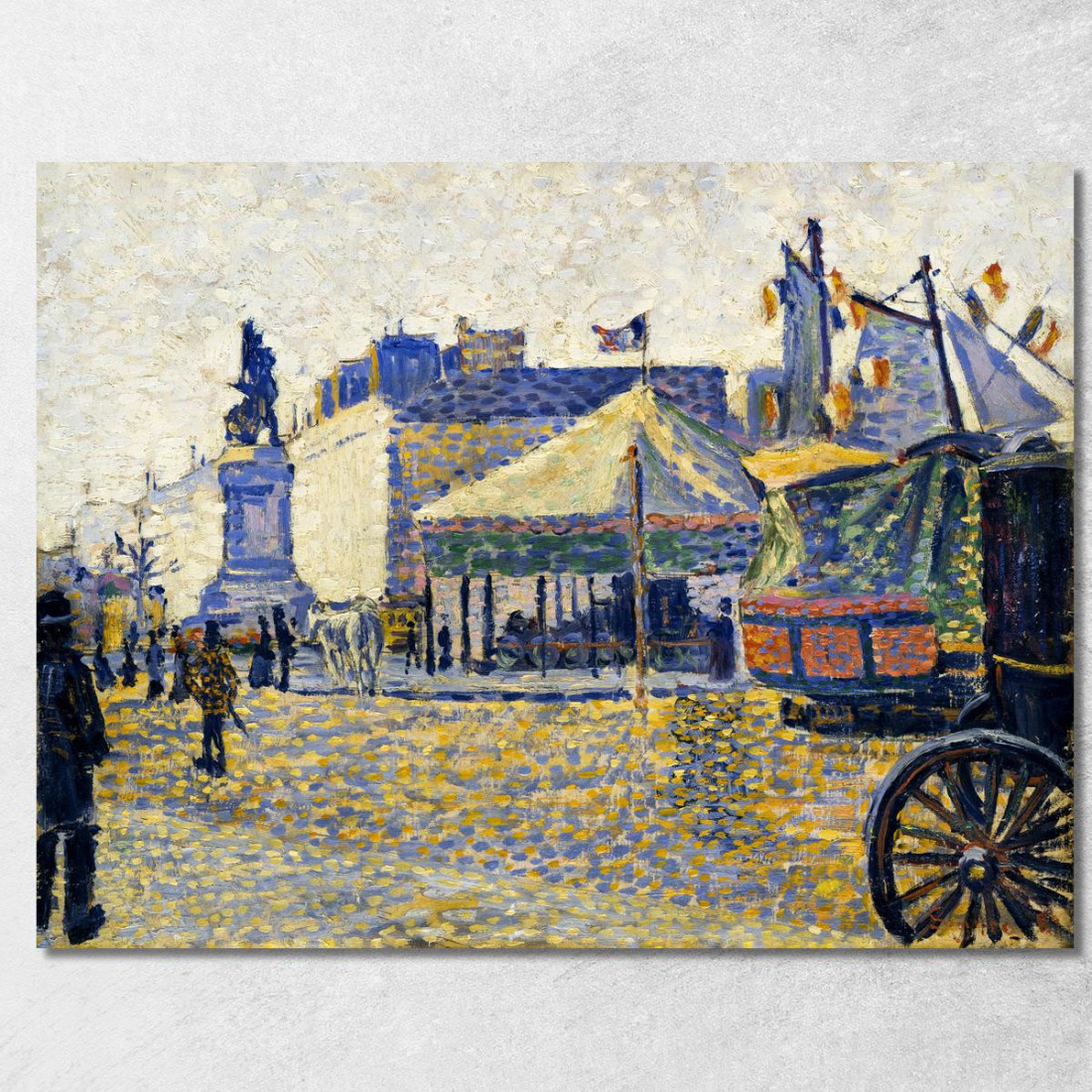 Piazza Di Clichy 1887 Paul Signac psn79 quadro stampato su tela Piazza Di Clichy 1887 Paul Signac psn79 quadro stampato su tela