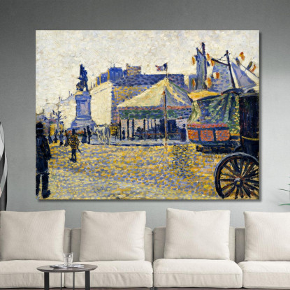 Piazza Di Clichy 1887 Paul Signac psn79 quadro stampato su tela