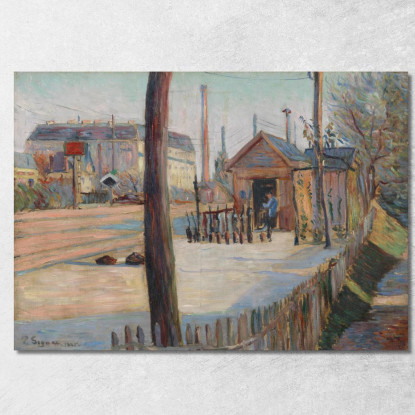 Nodo Ferroviario Vicino A Bois-Colombes Paul Signac psn87 quadro stampato su tela