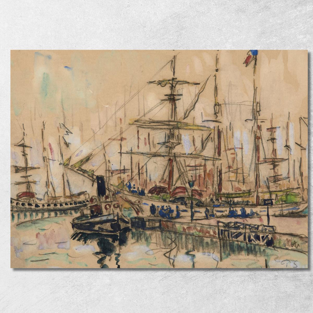 San Malò. Terreneuvas 2 Paul Signac psn94 quadro stampato su tela San Malò. Terreneuvas 2 Paul Signac psn94 quadro stampato su tela