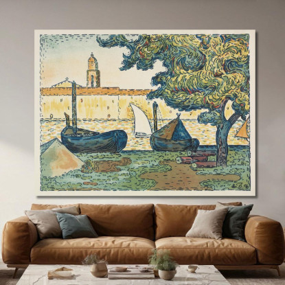 St. Tropez Il Porto Di St. Tropez Paul Signac psn108 quadro stampato su tela